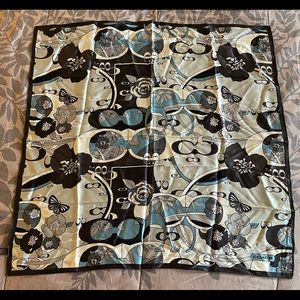 Coach floral silk scarf